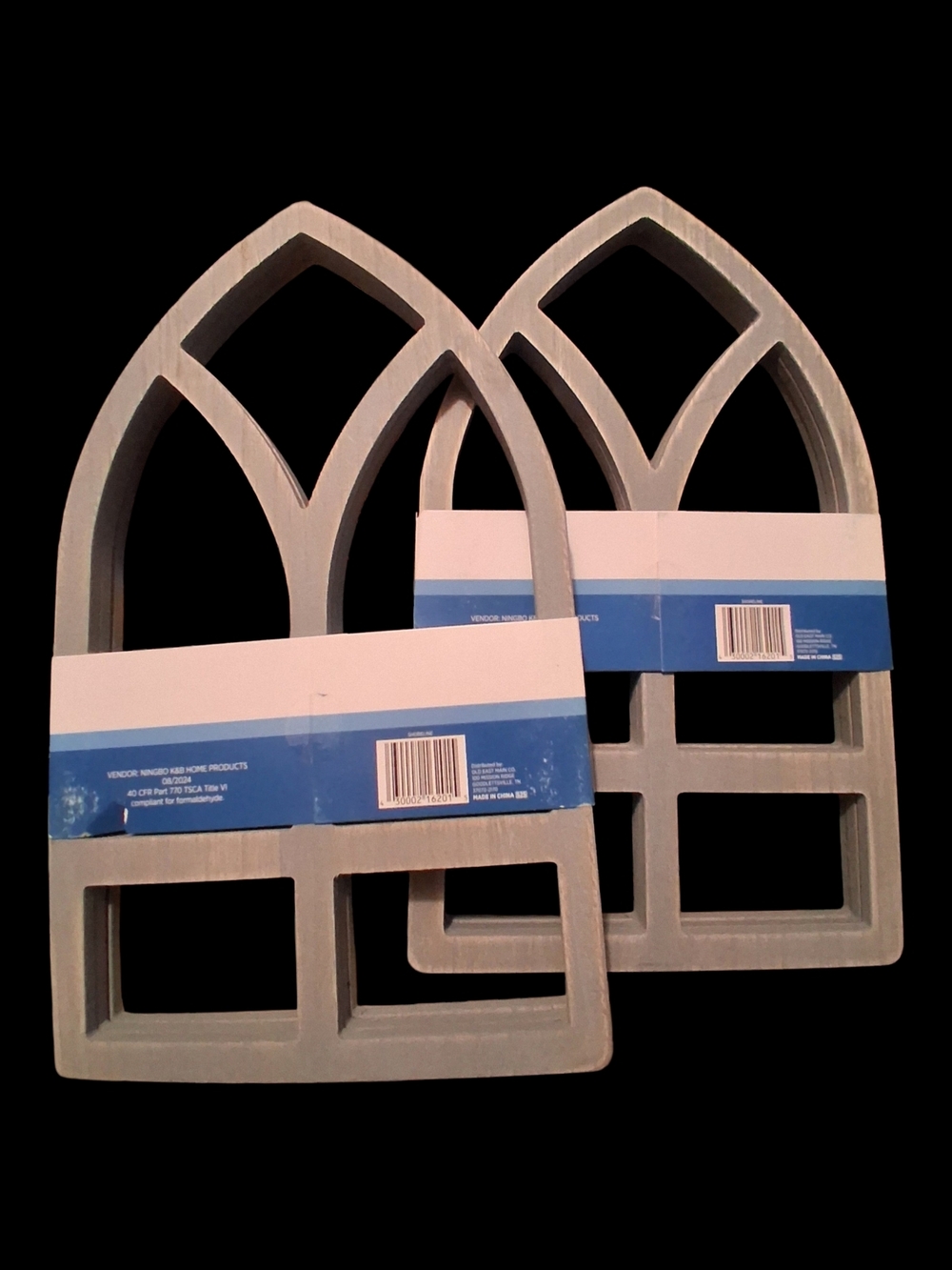 Arched Three-Panel  Display - Gray - Picture 3 of 3